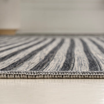 Zephyr Mid-Century Modern Arch Stripe Reversible Machine-Washable Indoor/Outdoor Area Rug